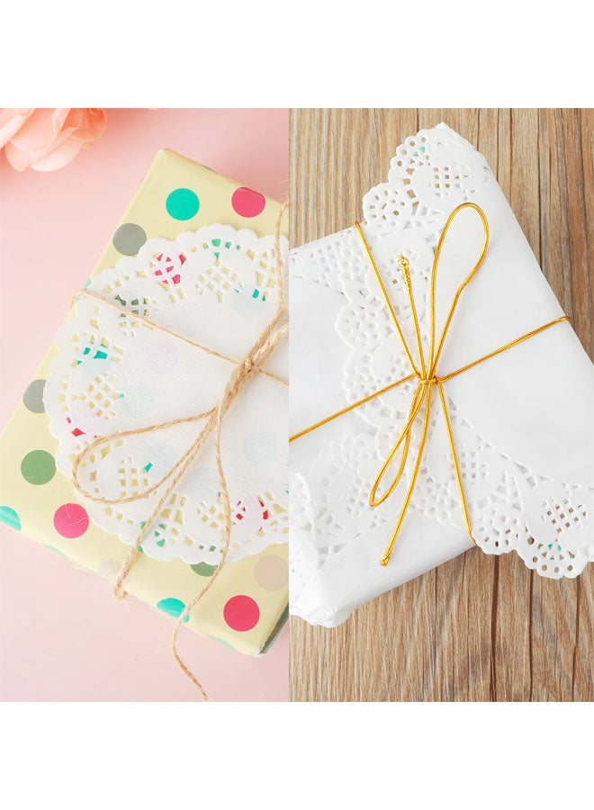 150 Pieces Paper Doilies, Round Paper Doilies, 4.5 Inch Doilies for Food, Disposable Lace Paper Doilies for Tables, Round Paper Placemats Bulk for Cakes Desserts Crafts, Wedding Tableware - Image 3